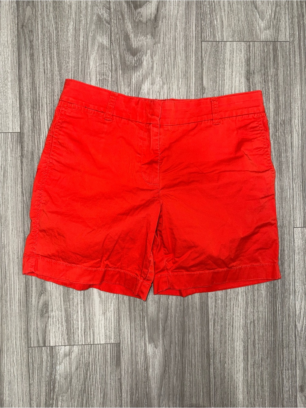 J. Crew Bright Red Cotton Bermuda Shorts
